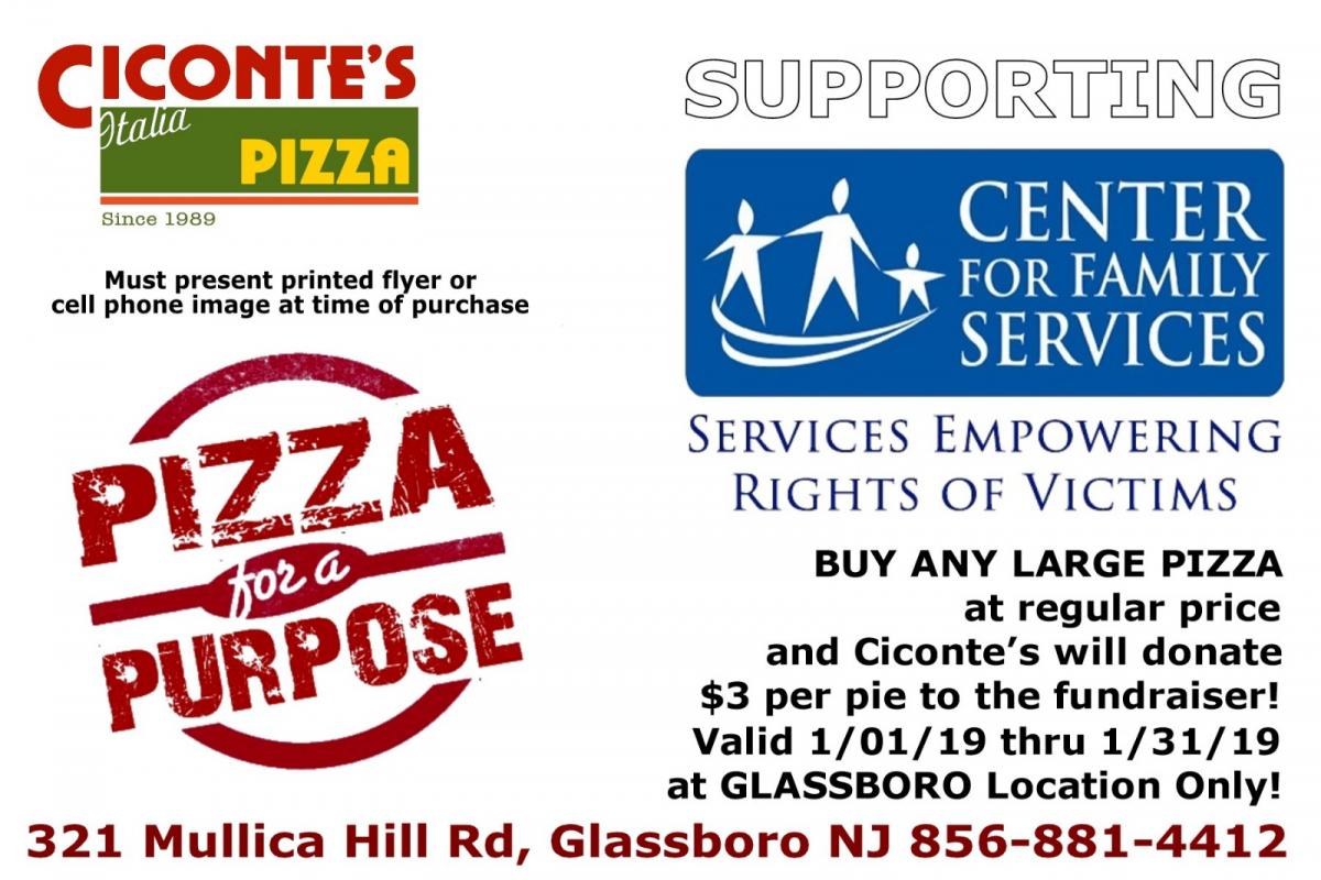 Pizza for a Purpose at Ciconte's in Glassboro for Human Trafficking
